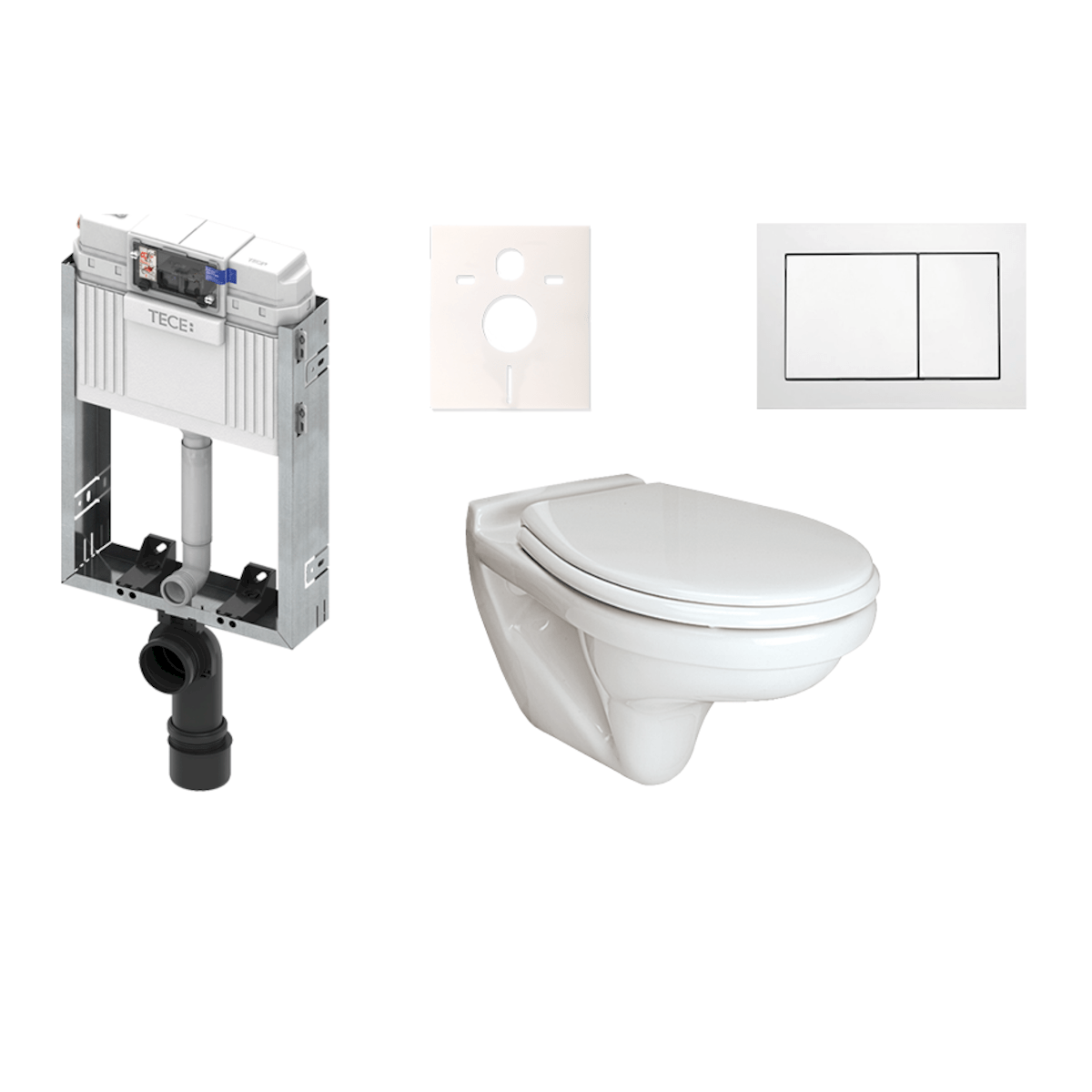 Cenově zvýhodněný závěsný WC set TECE k zazdění + WC S-Line S-line Pro KMPLVIDIMAT Tece