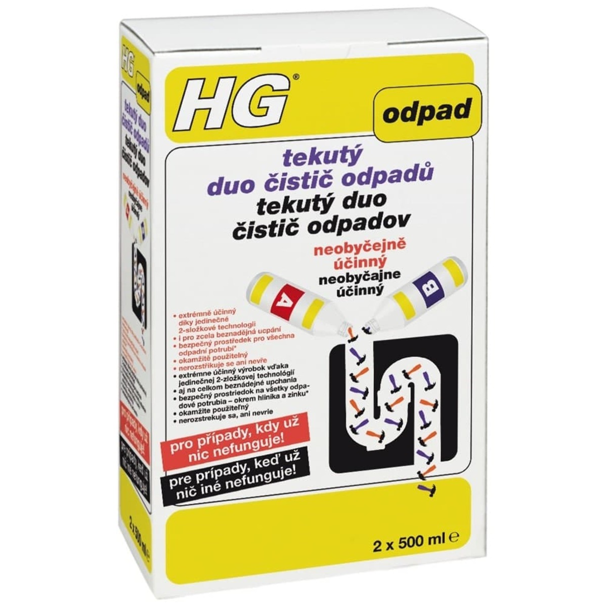 HG duo tekutý čistič odpadů HGTDCO HG