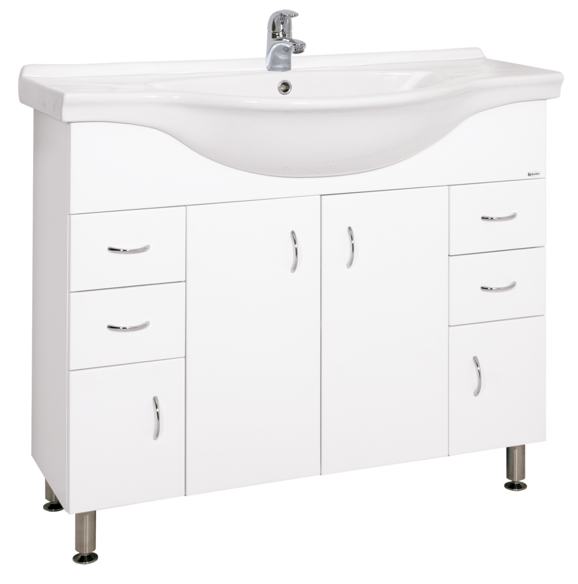 Koupelnová skříňka s umyvadlem Keramia Pro 102x55 cm bílá PRO100DV Keramia