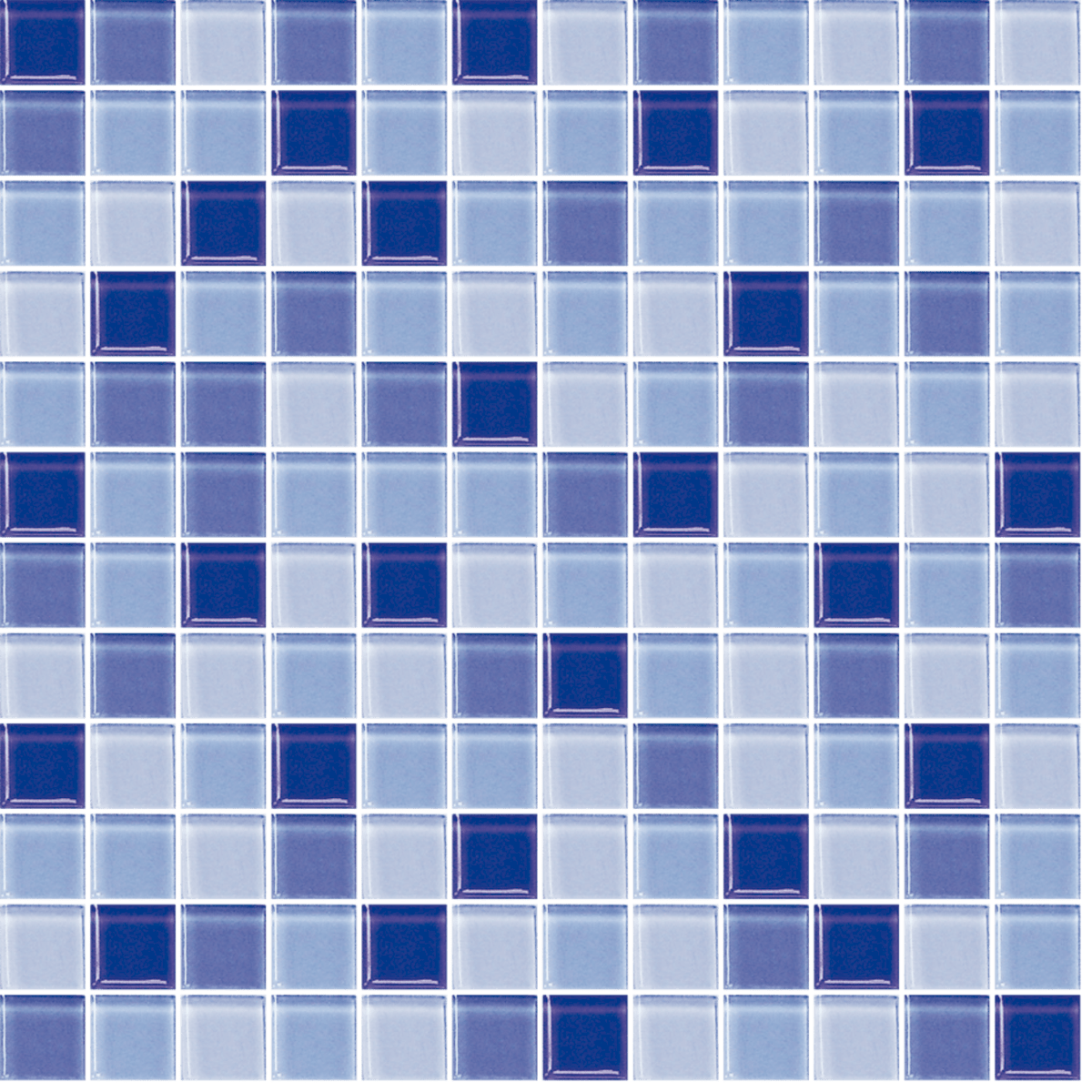 Skleněná mozaika Premium Mosaic modrá 30x30 cm lesk MOS25MIX5 Premium Mosaic