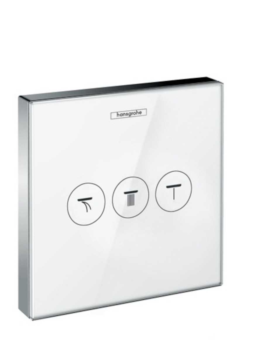 Ventil Hansgrohe Showerselect Glass bez podomítkového tělesa bílá/chrom 15736400 Hansgrohe