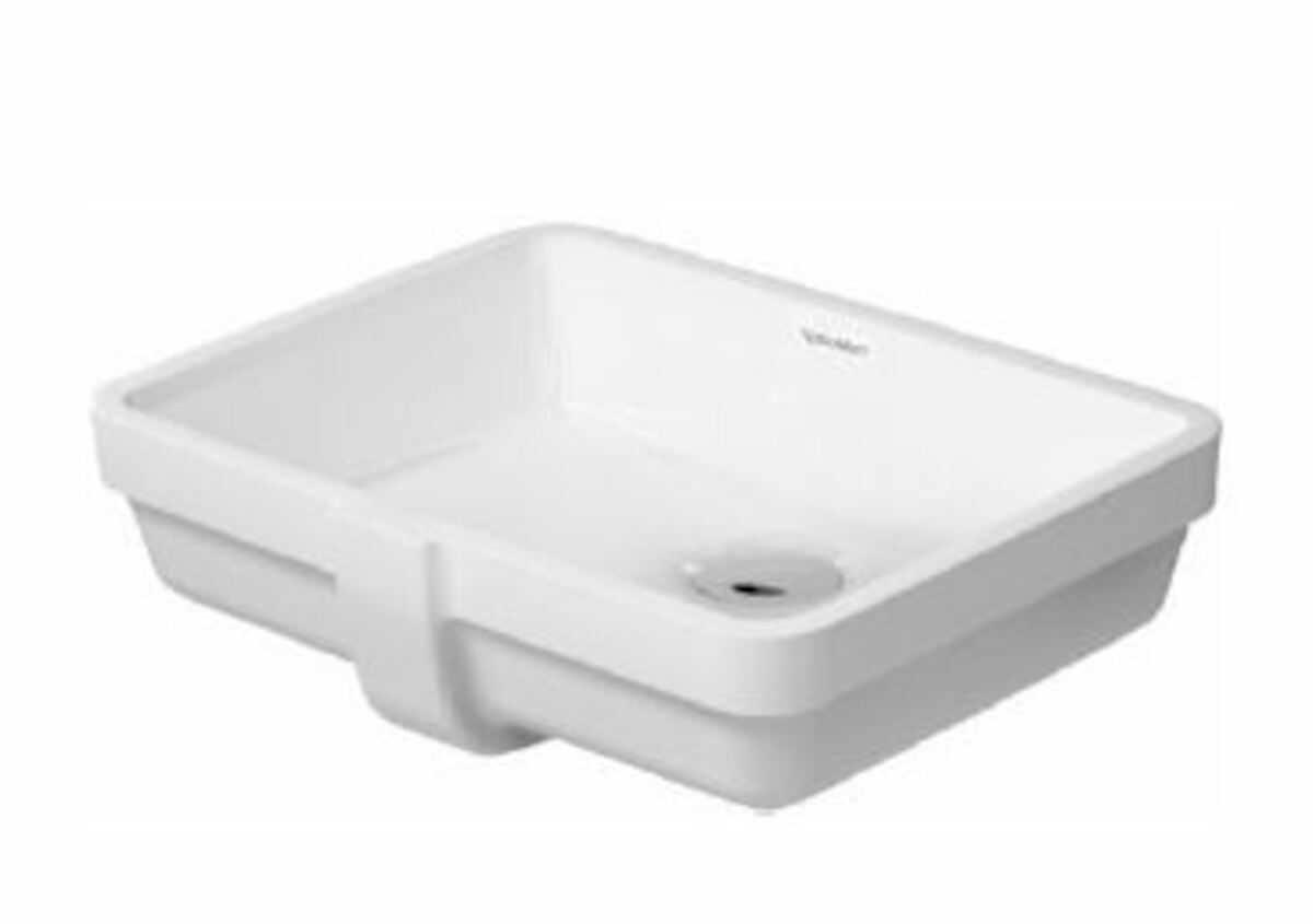 Vestavné umyvadlo Duravit Vero 43x31 cm s přetokem bez otvoru pro baterii 0330430000 Duravit