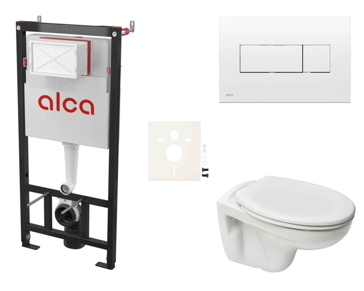 Cenově zvýhodněný závěsný WC set Alca do lehkých stěn / předstěnová montáž+ WC S-Line S-line Pro SIKOASP4 S-Line