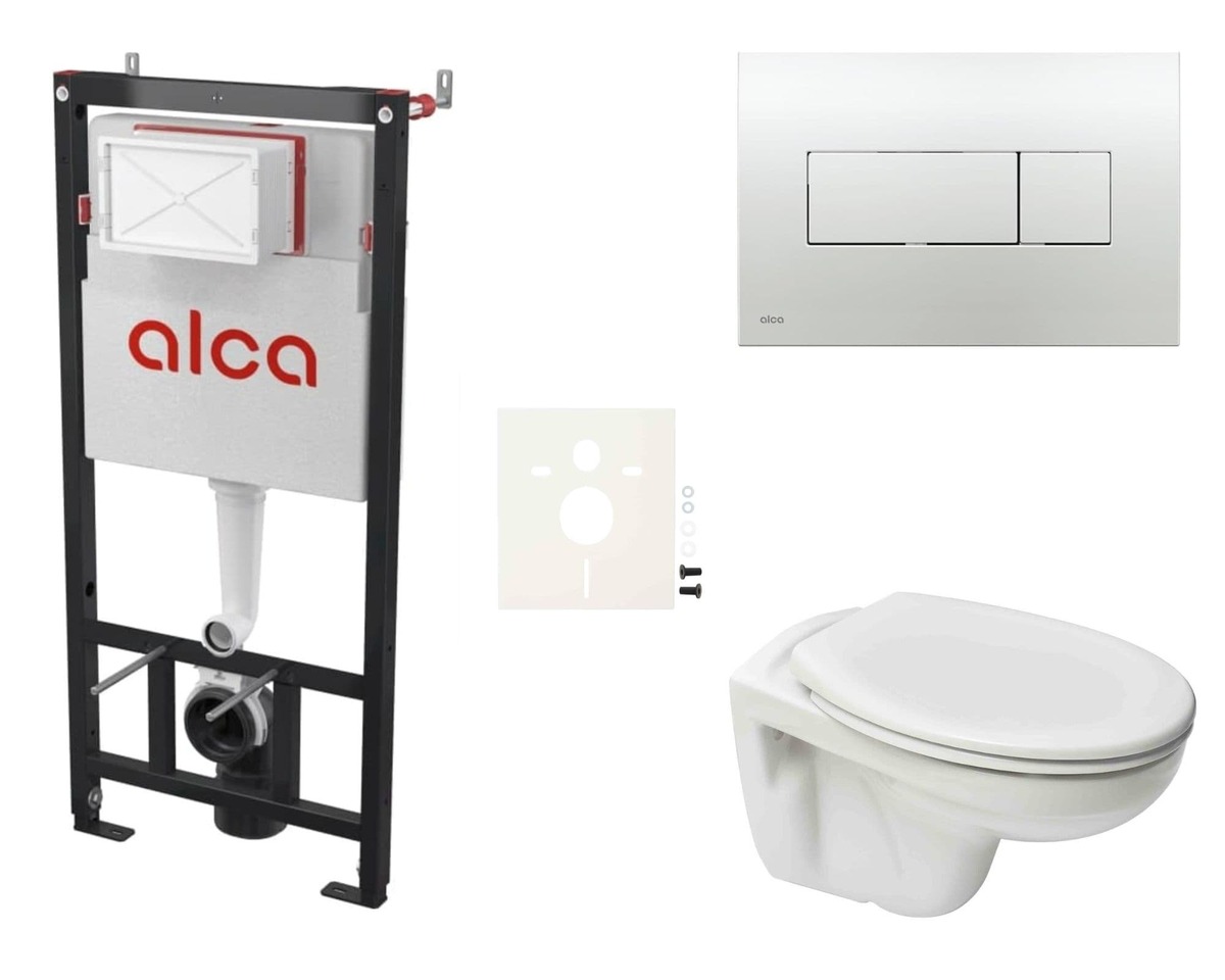 Cenově zvýhodněný závěsný WC set Alca do lehkých stěn / předstěnová montáž+ WC S-Line S-line Pro SIKOASP5 S-Line