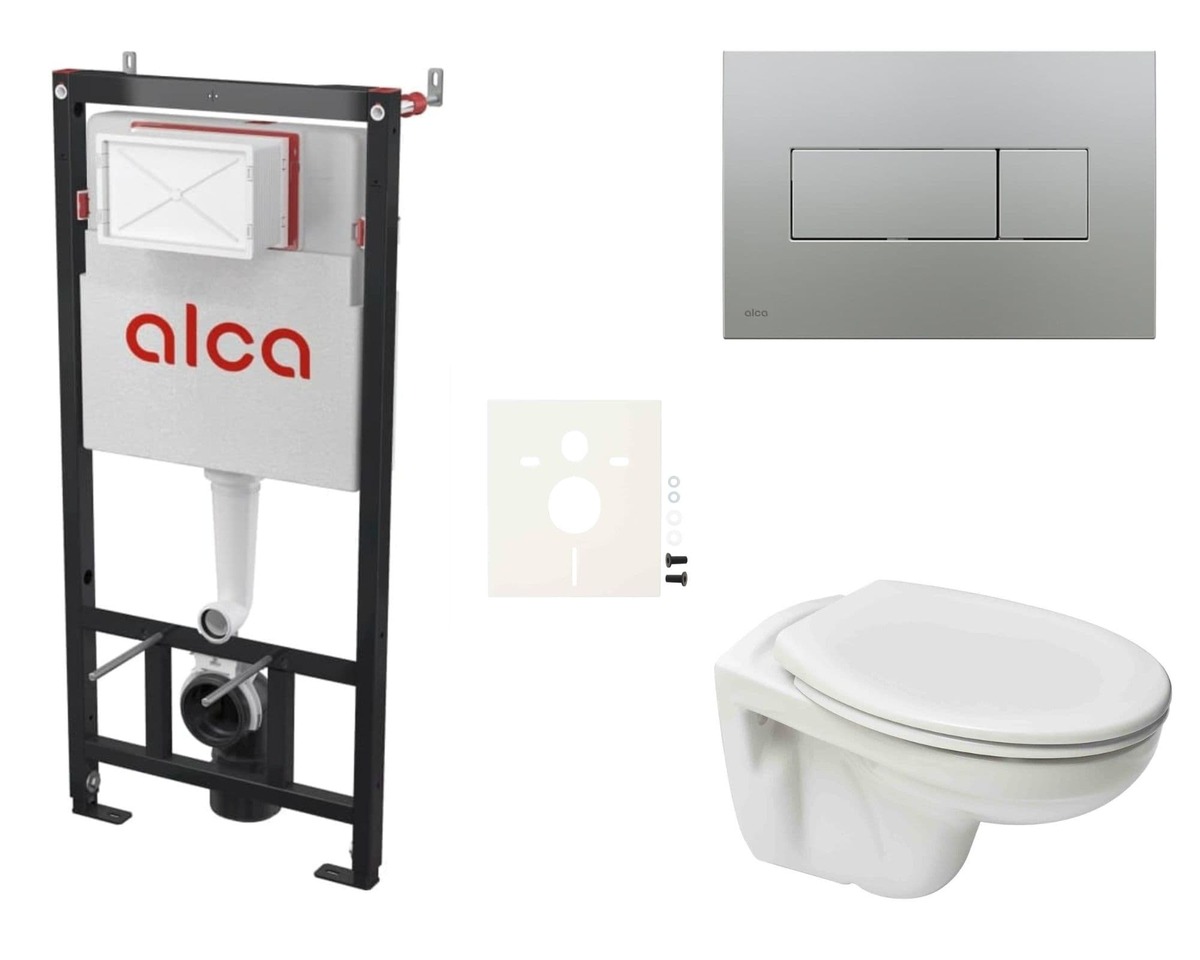Cenově zvýhodněný závěsný WC set Alca do lehkých stěn / předstěnová montáž+ WC S-Line S-line Pro SIKOASP6 S-Line