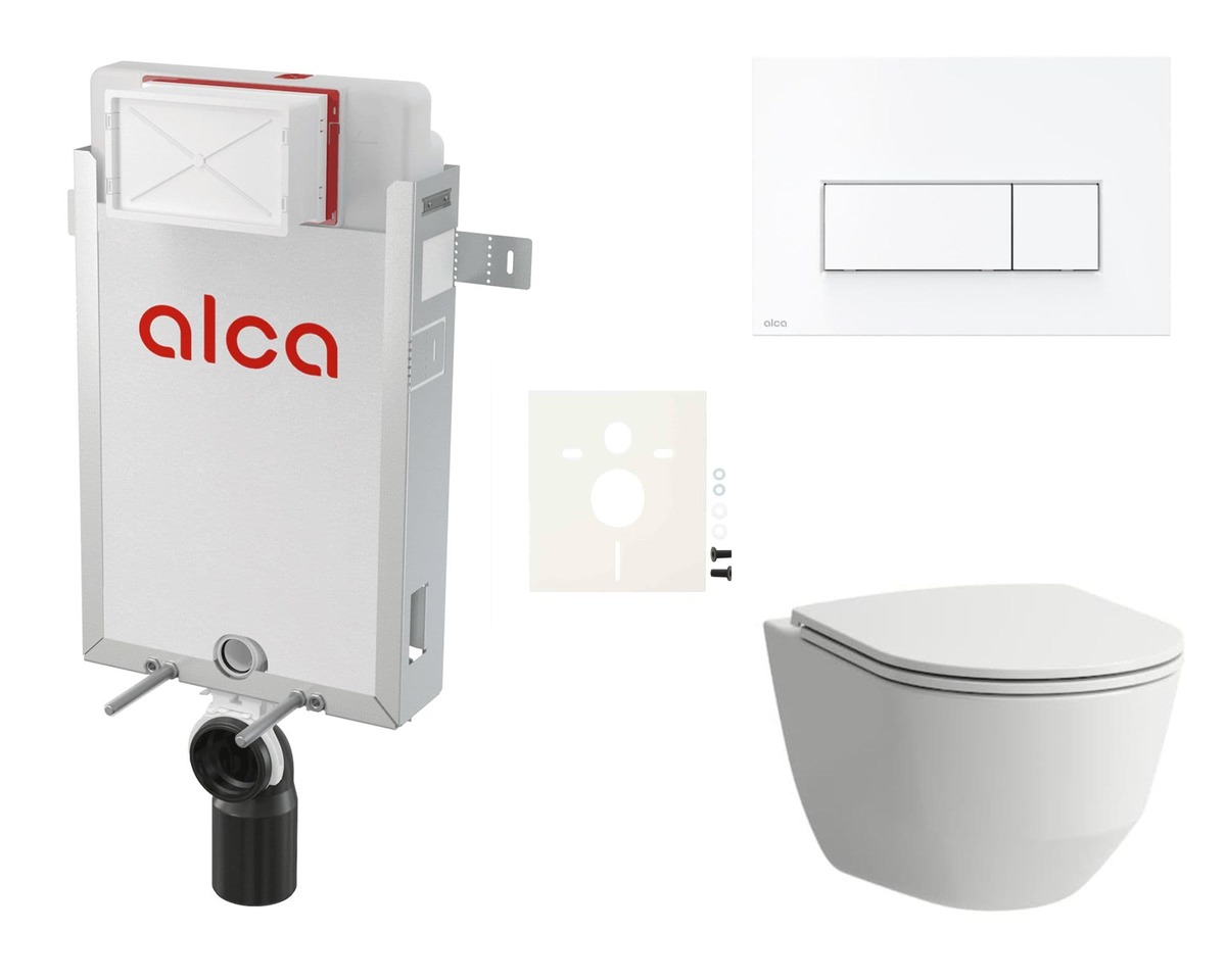 Cenově zvýhodněný závěsný WC set Alca k zazdění + WC Laufen SIKOAL7 Laufen
