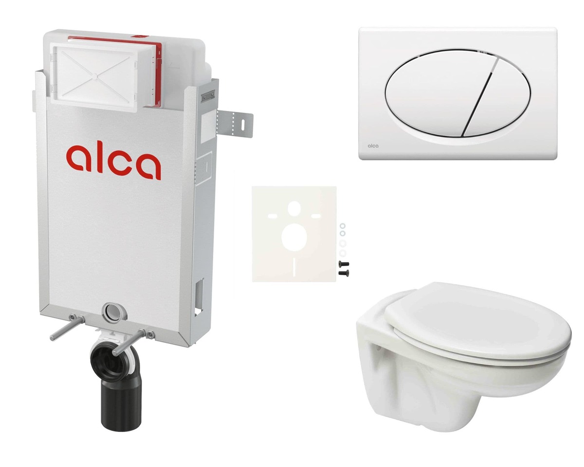 Cenově zvýhodněný závěsný WC set Alca k zazdění + WC S-Line S-line Pro SIKOAP1 S-Line