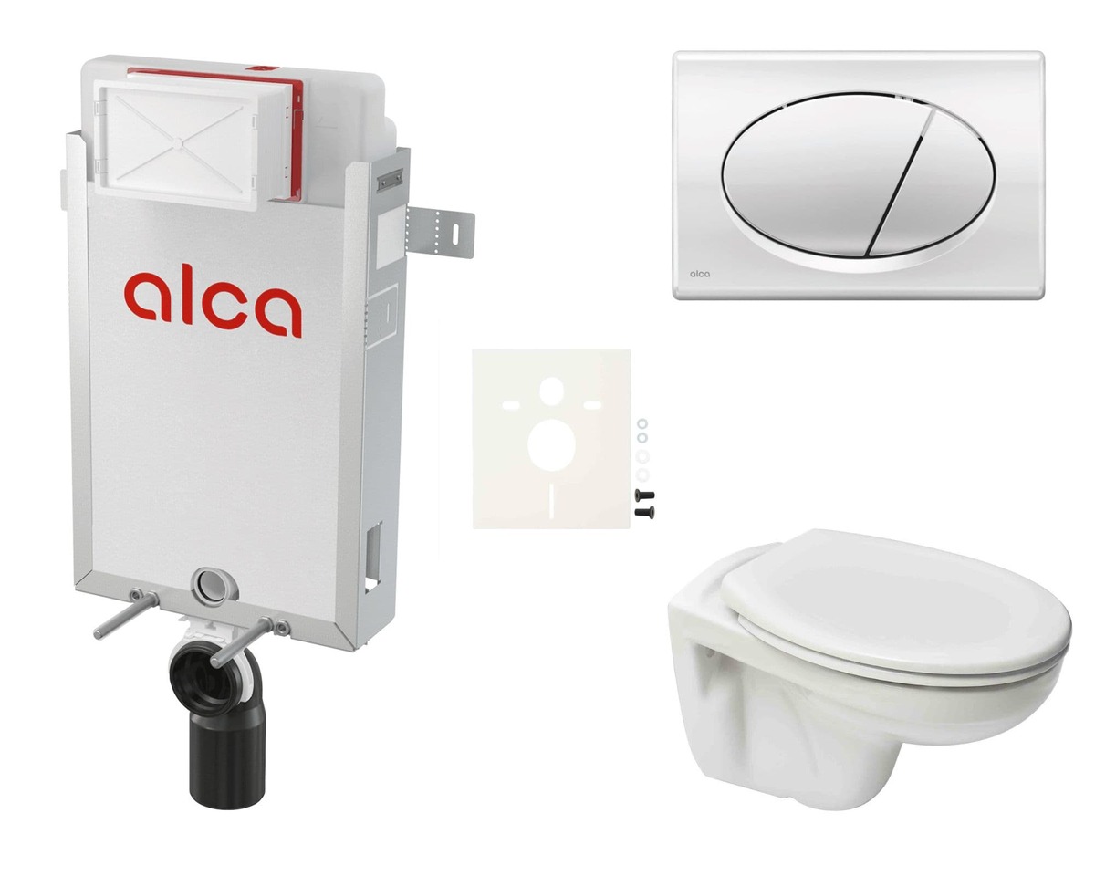 Cenově zvýhodněný závěsný WC set Alca k zazdění + WC S-Line S-line Pro SIKOAP2 S-Line