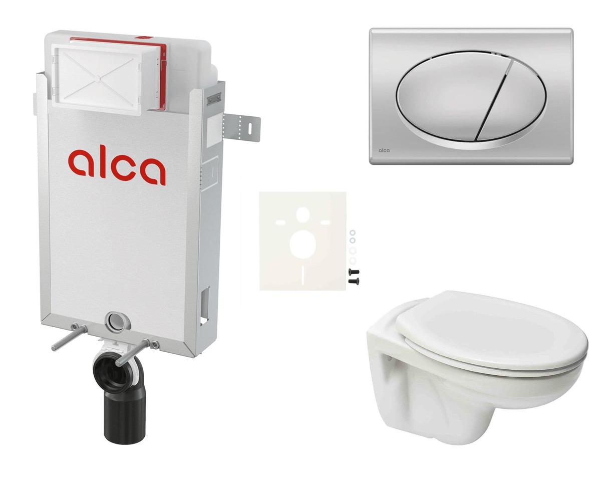 Cenově zvýhodněný závěsný WC set Alca k zazdění + WC S-Line S-line Pro SIKOAP3 S-Line