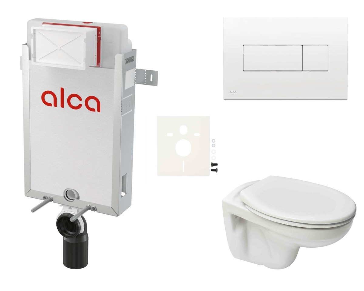 Cenově zvýhodněný závěsný WC set Alca k zazdění + WC S-Line S-line Pro SIKOAP4 S-Line