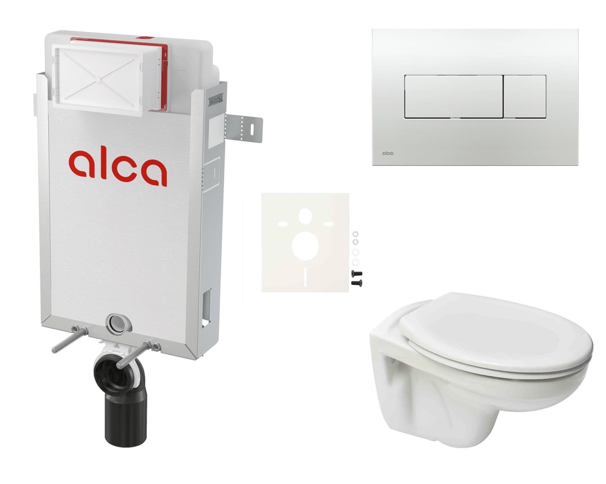 Cenově zvýhodněný závěsný WC set Alca k zazdění + WC S-Line S-line Pro SIKOAP5 S-Line