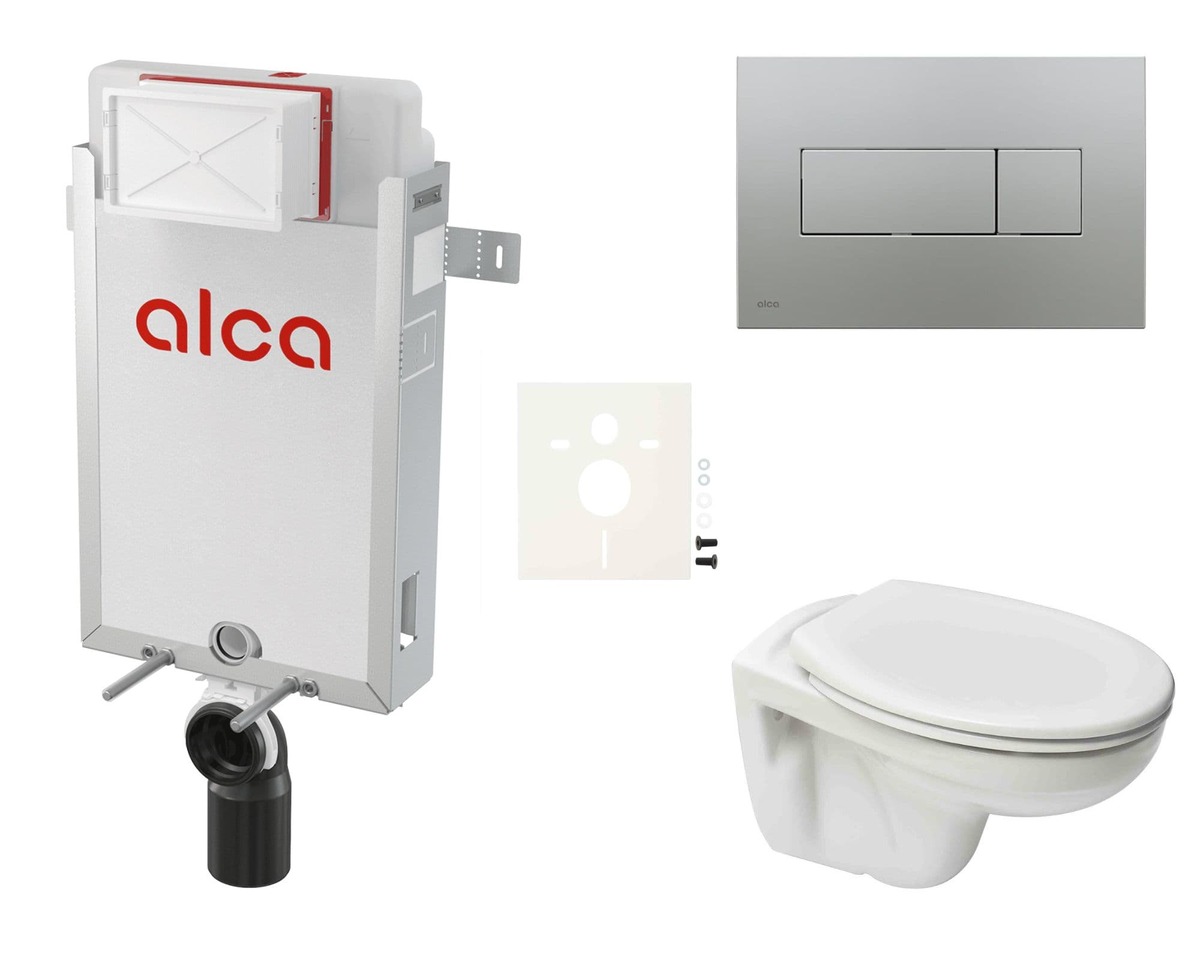Cenově zvýhodněný závěsný WC set Alca k zazdění + WC S-Line S-line Pro SIKOAP6 S-Line