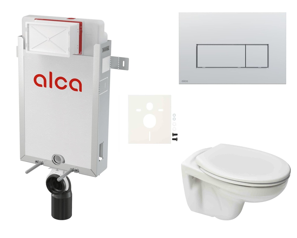 Cenově zvýhodněný závěsný WC set Alca k zazdění + WC S-Line S-line Pro SIKOAP9 S-Line