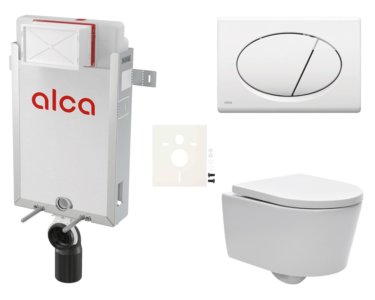 Cenově zvýhodněný závěsný WC set Alca k zazdění + WC SAT Brevis SIKOAW1 SAT