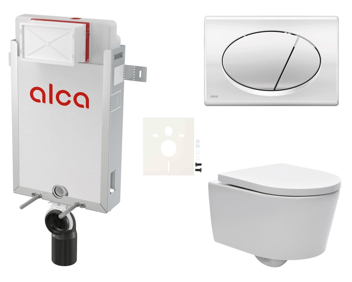 Cenově zvýhodněný závěsný WC set Alca k zazdění + WC SAT Brevis SIKOAW2 SAT
