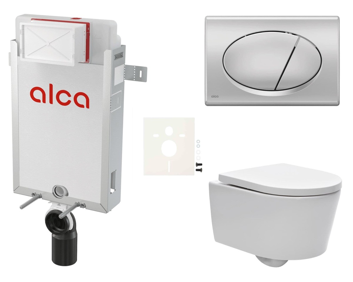 Cenově zvýhodněný závěsný WC set Alca k zazdění + WC SAT Brevis SIKOAW3 SAT