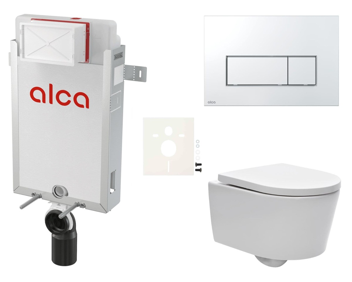 Cenově zvýhodněný závěsný WC set Alca k zazdění + WC SAT Brevis SIKOAW8 SAT