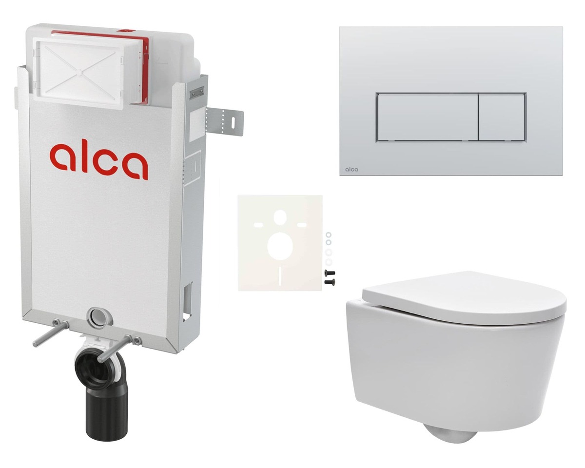 Cenově zvýhodněný závěsný WC set Alca k zazdění + WC SAT Brevis SIKOAW9 SAT