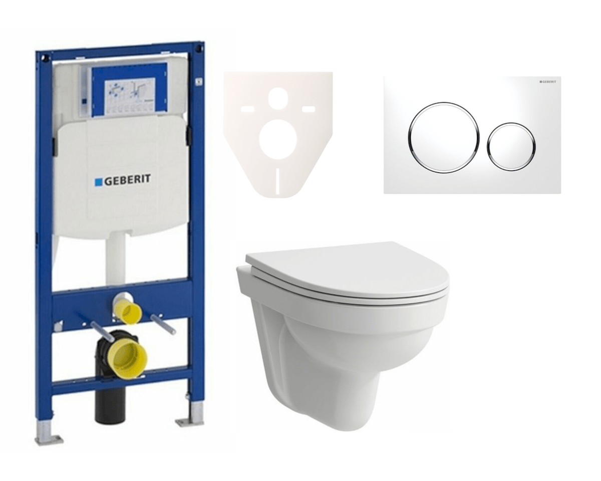 Cenově zvýhodněný závěsný WC set Geberit do lehkých stěn / předstěnová montáž+ WC Laufen Laufen Pro Nordic SIKOGES3H4 Laufen