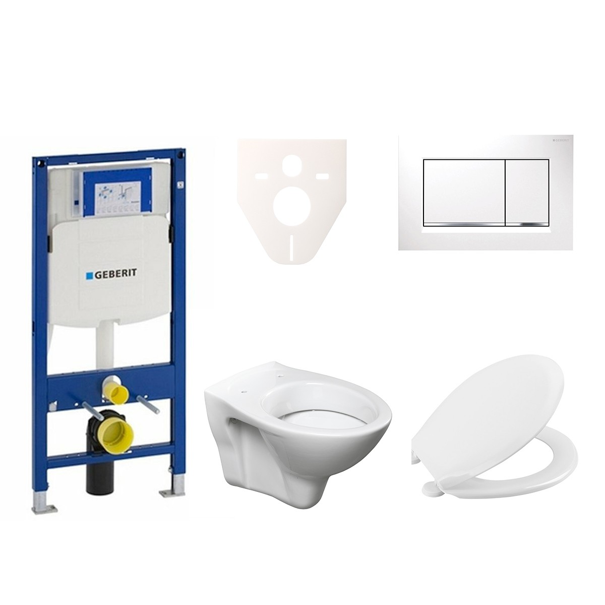 Cenově zvýhodněný závěsný WC set Geberit do lehkých stěn / předstěnová montáž+ WC S-Line S-line Pro 111.300.00.5NR5 S-Line