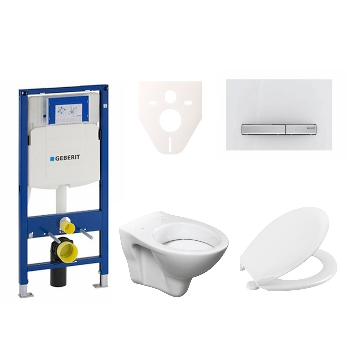 Cenově zvýhodněný závěsný WC set Geberit do lehkých stěn / předstěnová montáž+ WC S-Line S-line Pro 111.300.00.5NR8 S-Line