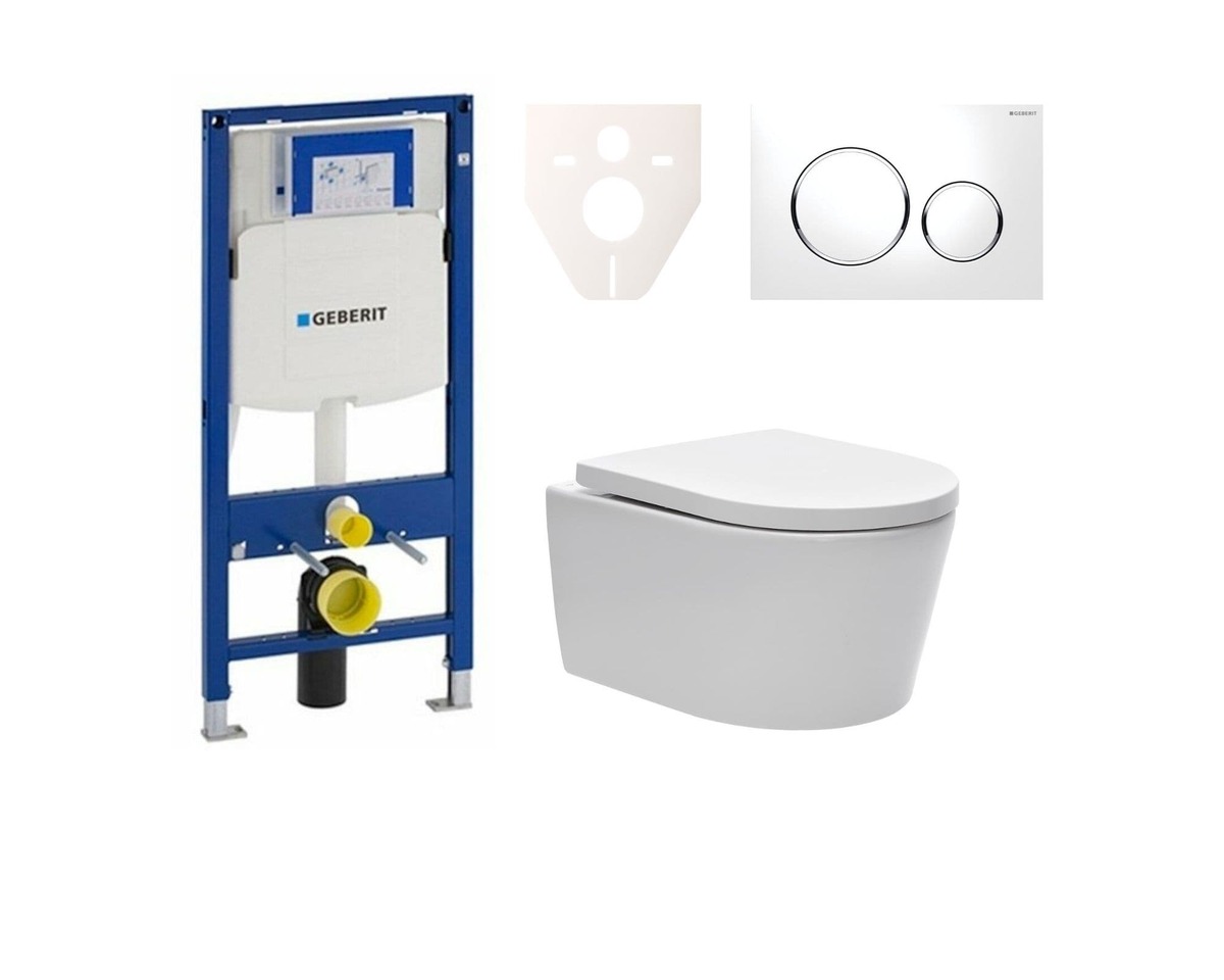 Cenově zvýhodněný závěsný WC set Geberit do lehkých stěn / předstěnová montáž+ WC SAT Brevis SIKOGES3W4 SAT