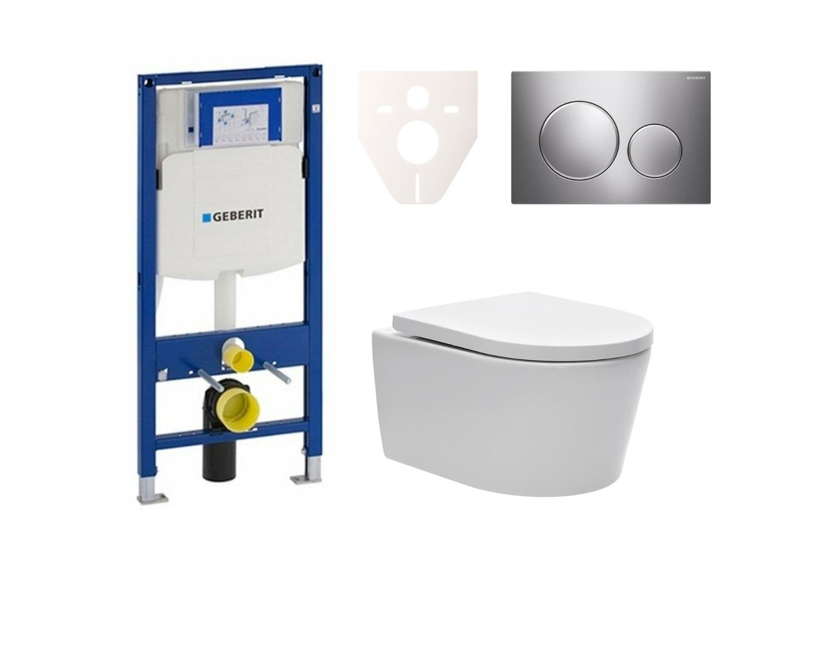 Cenově zvýhodněný závěsný WC set Geberit do lehkých stěn / předstěnová montáž+ WC SAT Brevis SIKOGES3W41 SAT