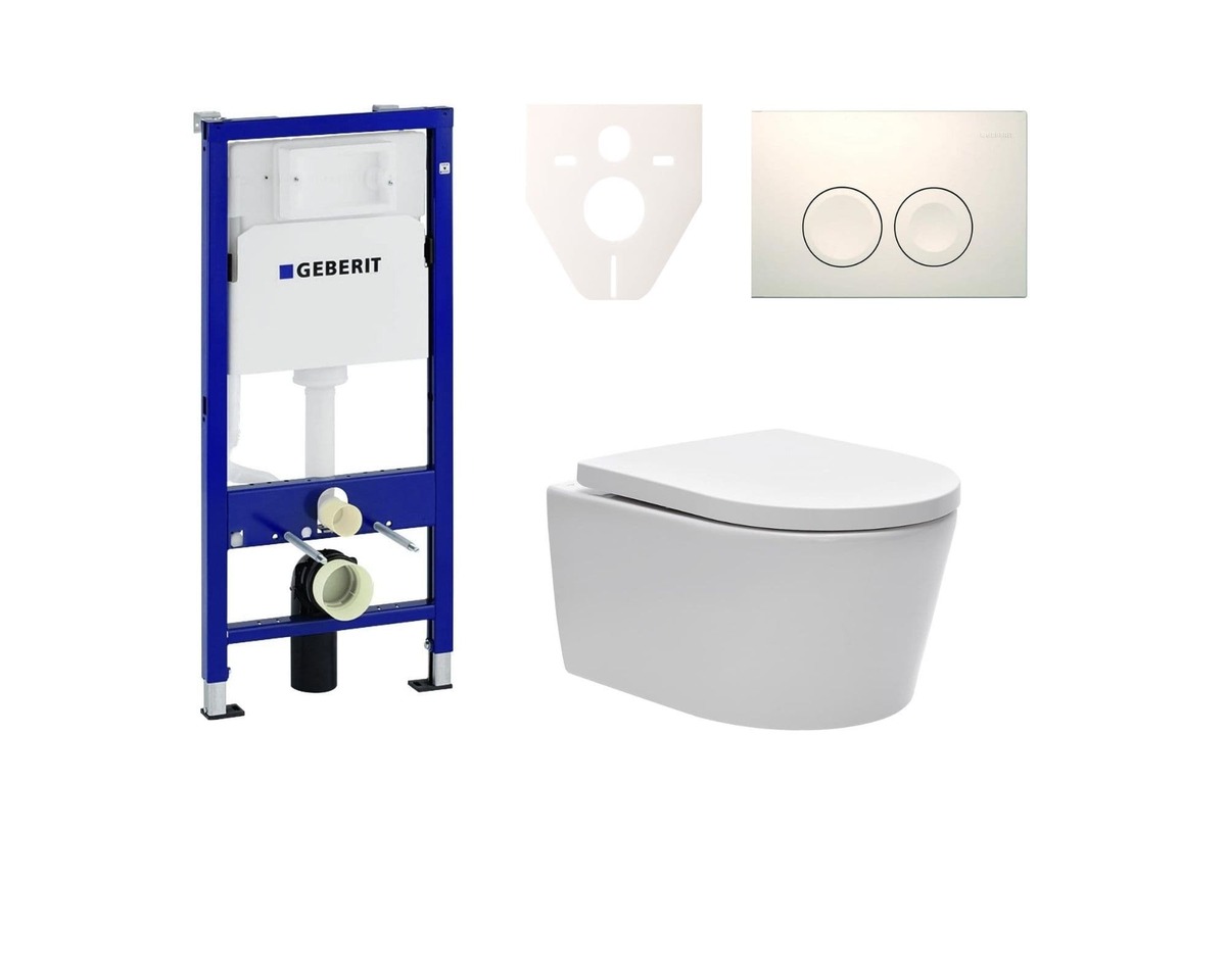 Cenově zvýhodněný závěsný WC set Geberit do lehkých stěn / předstěnová montáž+ WC SAT Brevis SIKOGES6W1 SAT