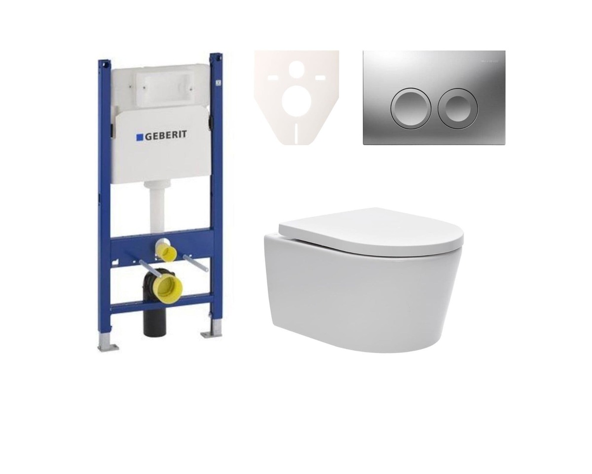Cenově zvýhodněný závěsný WC set Geberit do lehkých stěn / předstěnová montáž+ WC SAT Brevis SIKOGES7W3 SAT
