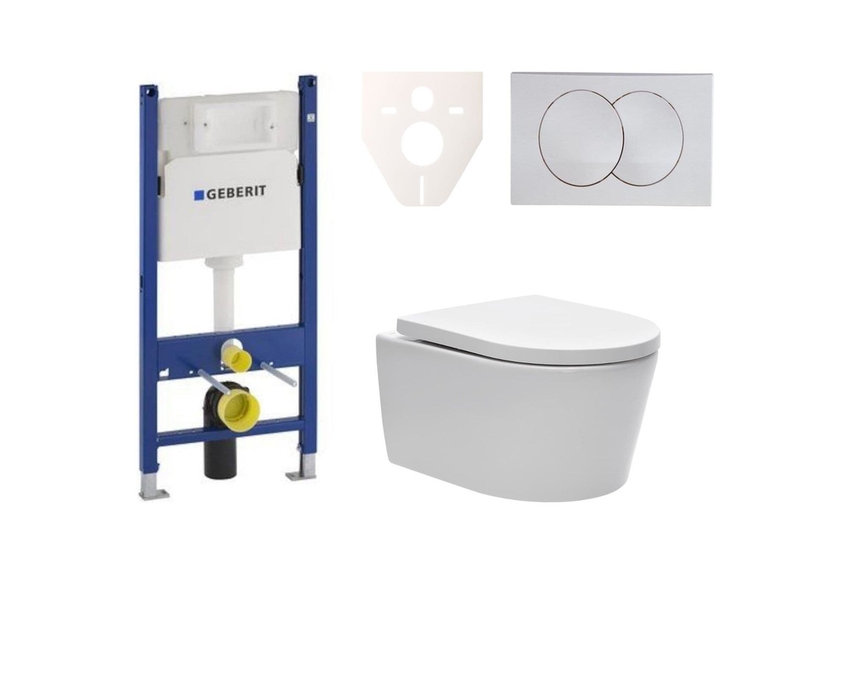 Cenově zvýhodněný závěsný WC set Geberit do lehkých stěn / předstěnová montáž+ WC SAT Brevis SIKOGES7W7 SAT