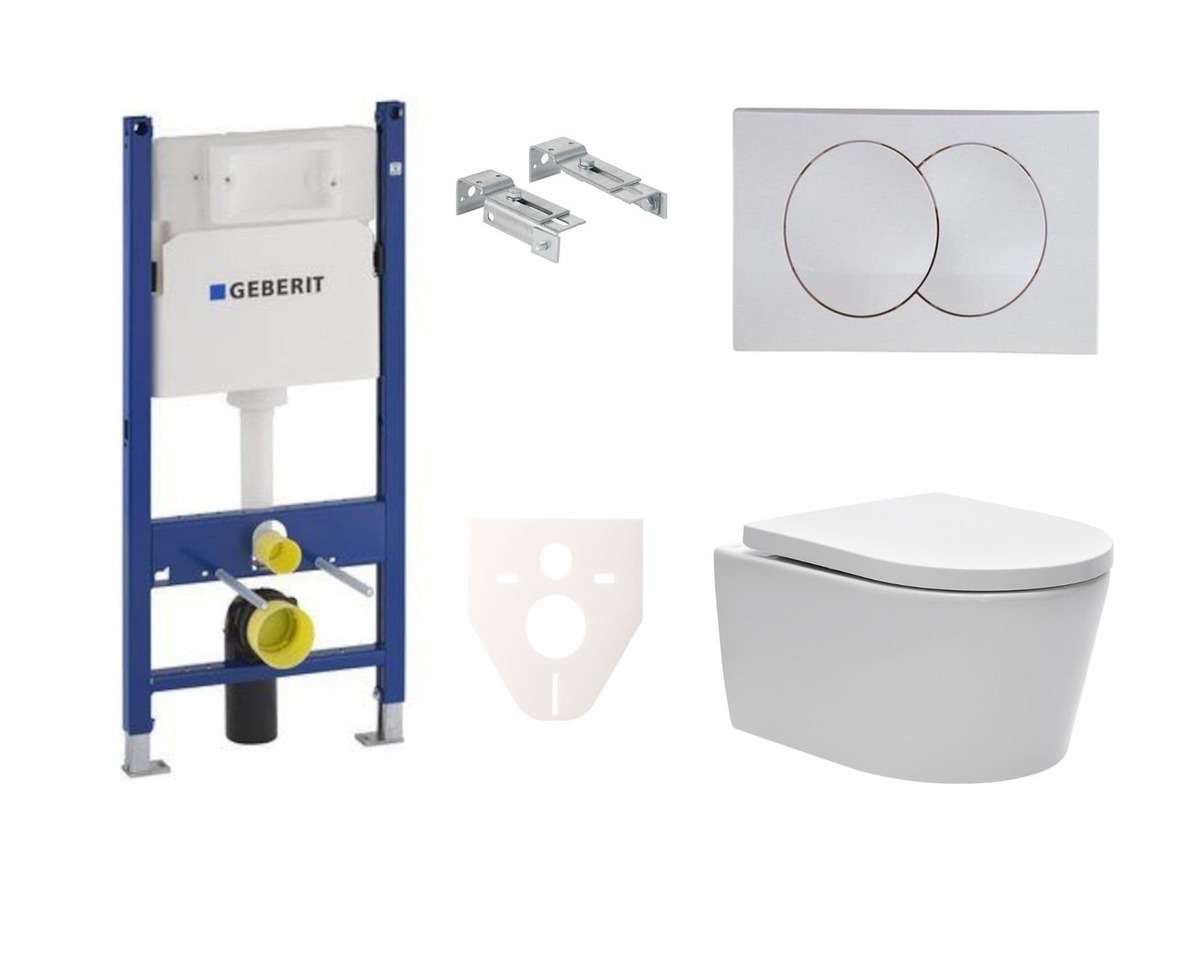Cenově zvýhodněný závěsný WC set Geberit do lehkých stěn / předstěnová montáž+ WC SAT Brevis SIKOGES7W7S SAT