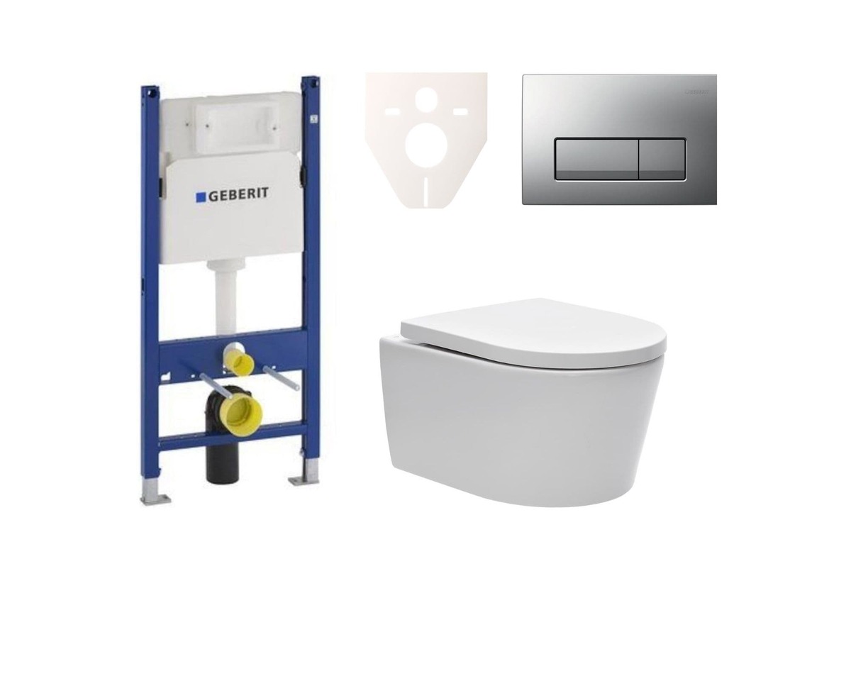 Cenově zvýhodněný závěsný WC set Geberit do lehkých stěn / předstěnová montáž+ WC SAT Brevis SIKOGES7W8 SAT