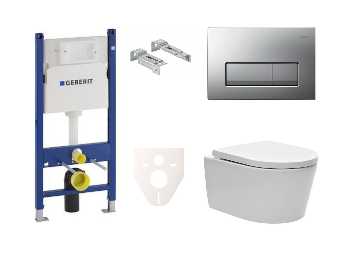 Cenově zvýhodněný závěsný WC set Geberit do lehkých stěn / předstěnová montáž+ WC SAT Brevis SIKOGES7W8S SAT