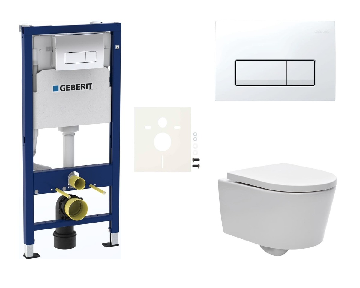 Cenově zvýhodněný závěsný WC set Geberit do lehkých stěn / předstěnová montáž+ WC SAT Brevis SIKOGESBRED50 NO BRAND