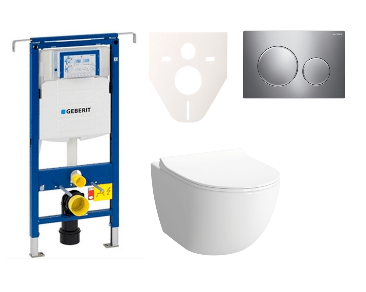 Cenově zvýhodněný závěsný WC set Geberit do lehkých stěn / předstěnová montáž+ WC Vitra Vitra Shift SIKOGES4N41 Vitra