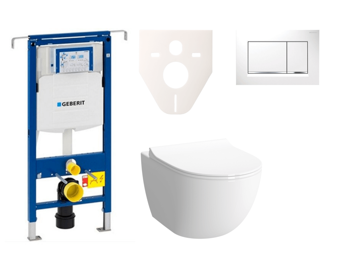 Cenově zvýhodněný závěsný WC set Geberit do lehkých stěn / předstěnová montáž+ WC Vitra Vitra Shift SIKOGES4N5 Vitra