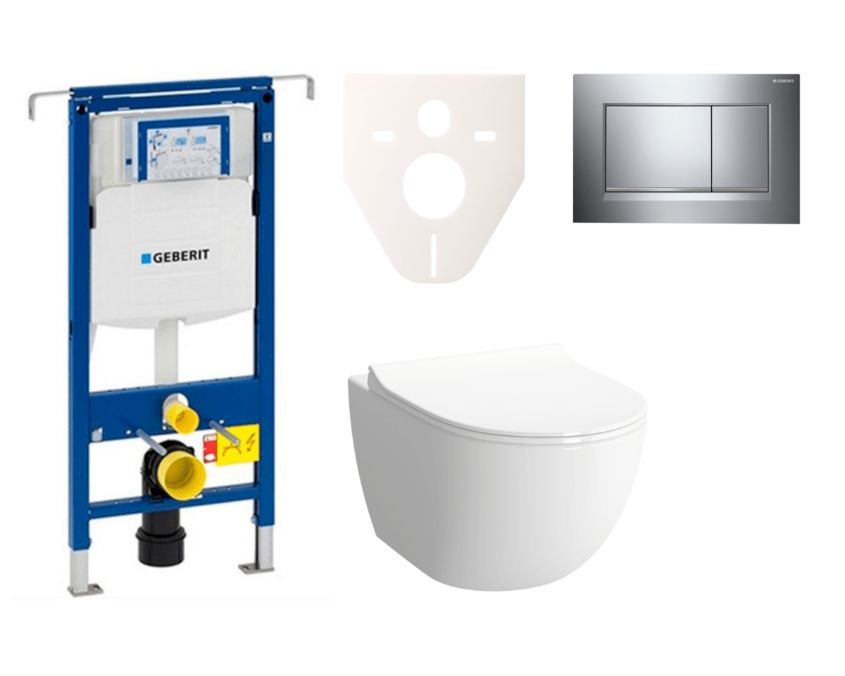 Cenově zvýhodněný závěsný WC set Geberit do lehkých stěn / předstěnová montáž+ WC Vitra Vitra Shift SIKOGES4N6 Vitra