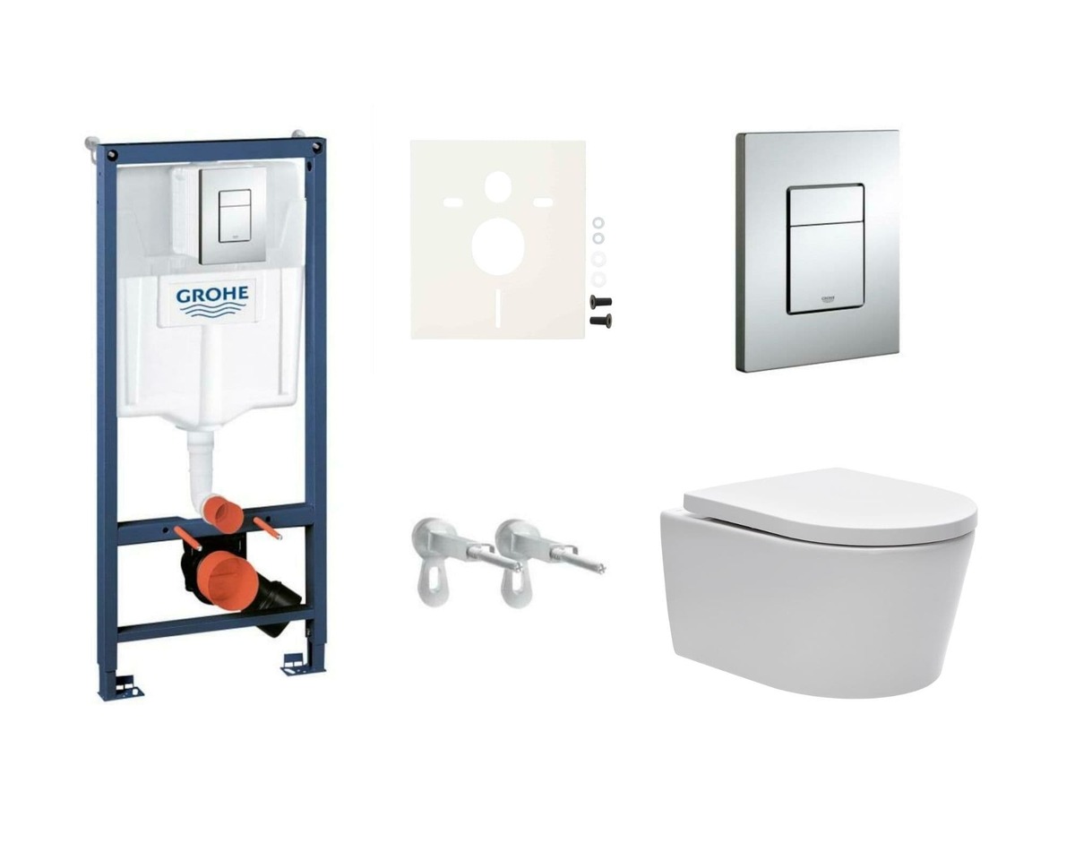Cenově zvýhodněný závěsný WC set Grohe do lehkých stěn / předstěnová montáž+ WC SAT Brevis SIKOGRS3W0 SAT