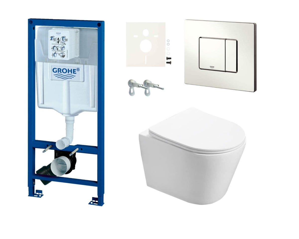 Cenově zvýhodněný závěsný WC set Grohe do lehkých stěn / předstěnová montáž+ WC SAT Infinitio SIKOGRSIN2S SAT