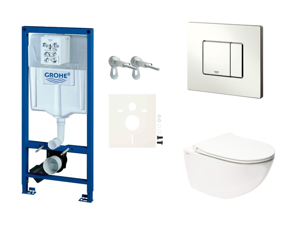Cenově zvýhodněný závěsný WC set Grohe do lehkých stěn / předstěnová montáž+ WC SAT Infinitio SIKOGRSINF2S NO BRAND