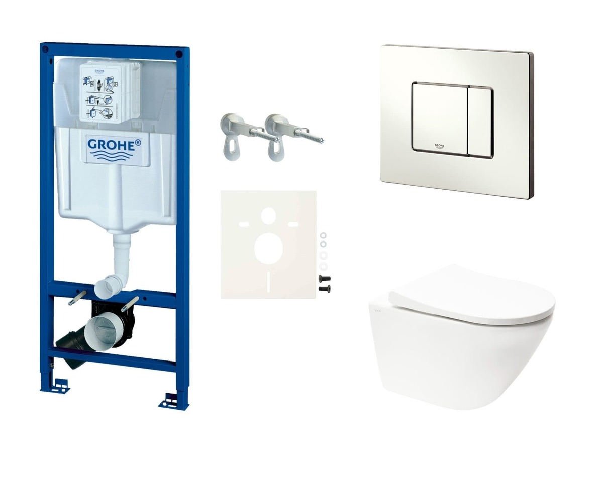 Cenově zvýhodněný závěsný WC set Grohe do lehkých stěn / předstěnová montáž+ WC Vitra Integra SIKOGRSINTRE2S NO BRAND
