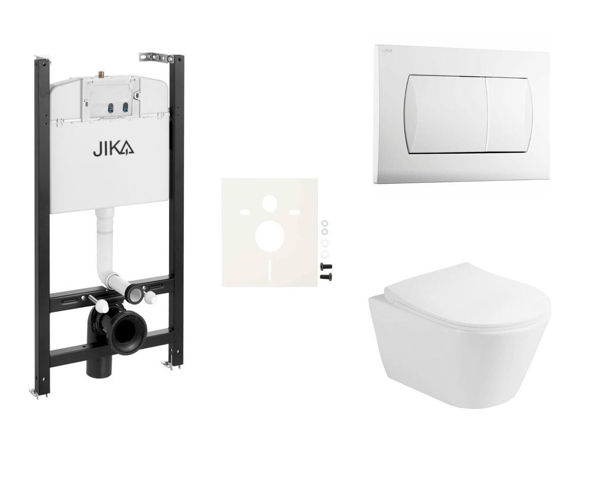 Cenově zvýhodněný závěsný WC set Jika do lehkých stěn / předstěnová montáž+ WC Glacera Ava SIKOJSAVA1 NO BRAND