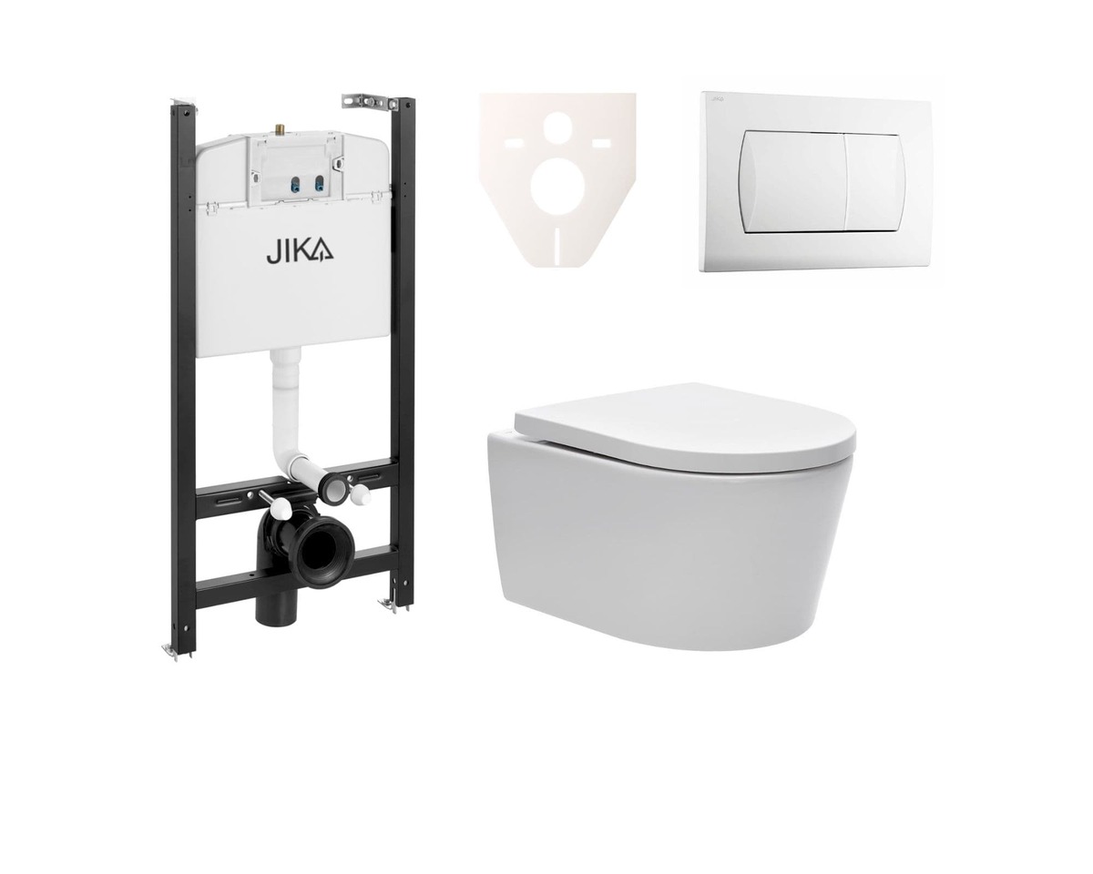 Cenově zvýhodněný závěsný WC set Jika do lehkých stěn / předstěnová montáž+ WC SAT Brevis SIKOJSW1 SAT