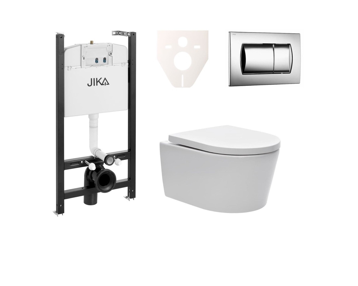Cenově zvýhodněný závěsný WC set Jika do lehkých stěn / předstěnová montáž+ WC SAT Brevis SIKOJSW2 SAT