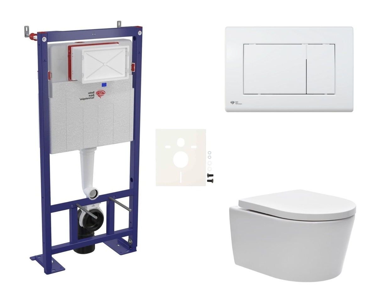 Cenově zvýhodněný závěsný WC set SAT do lehkých stěn / předstěnová montáž+ WC SAT Brevis SIKOSSBR20 SAT