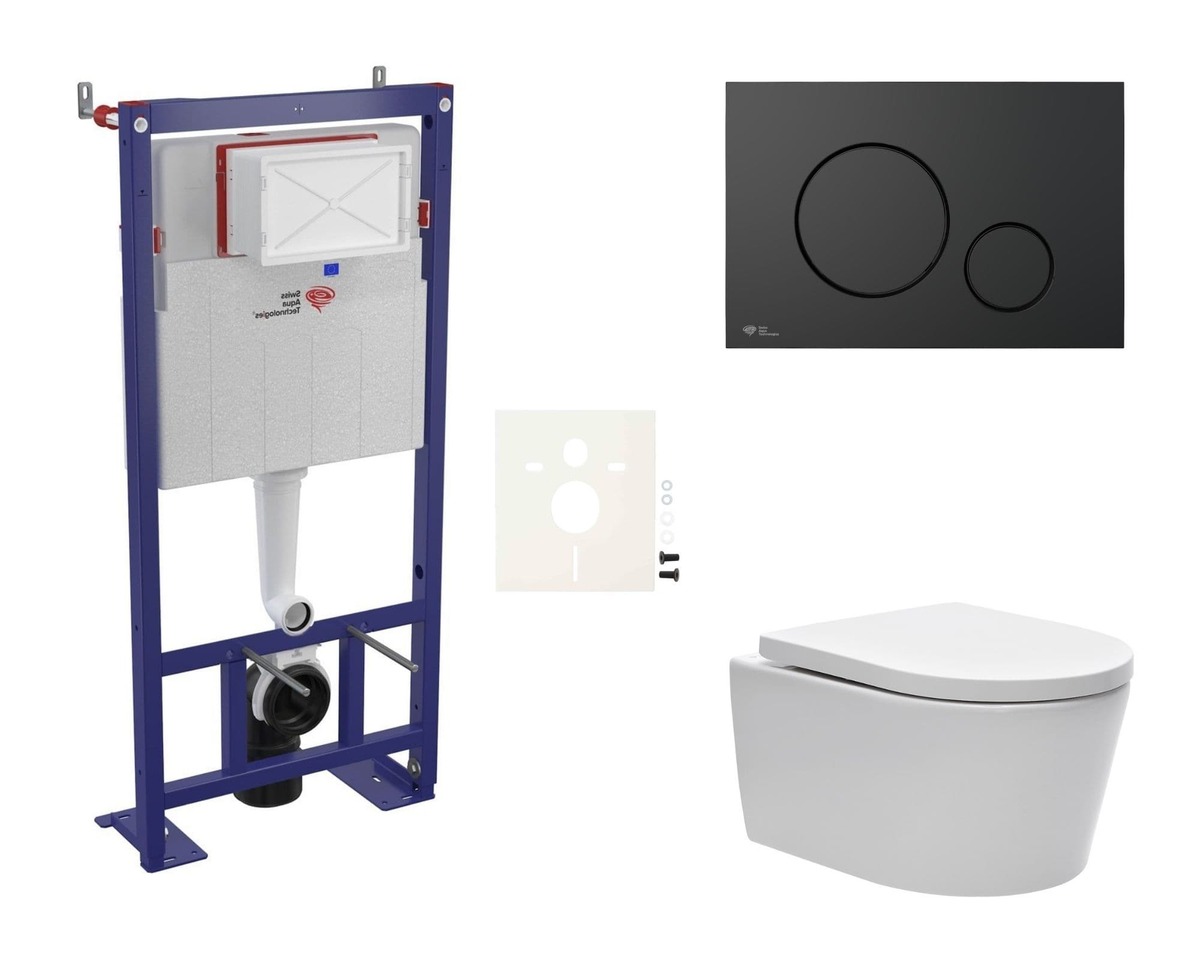 Cenově zvýhodněný závěsný WC set SAT do lehkých stěn / předstěnová montáž+ WC SAT Brevis SIKOSSBR68 SAT