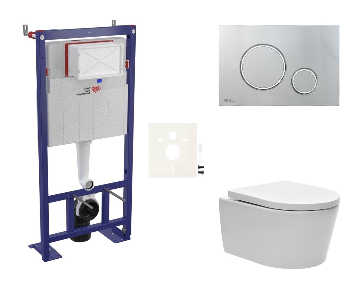 Cenově zvýhodněný závěsný WC set SAT do lehkých stěn / předstěnová montáž+ WC SAT Brevis SIKOSSBR71 SAT