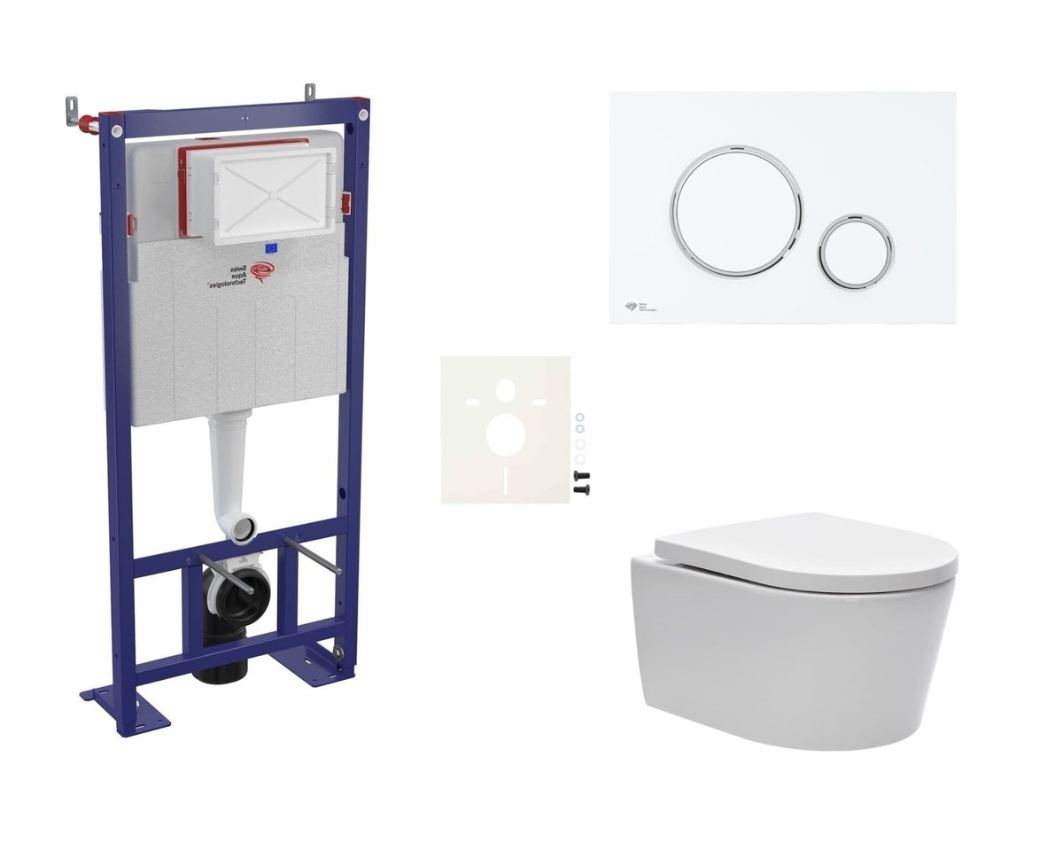 Cenově zvýhodněný závěsný WC set SAT do lehkých stěn / předstěnová montáž+ WC SAT Brevis SIKOSSBR76 SAT
