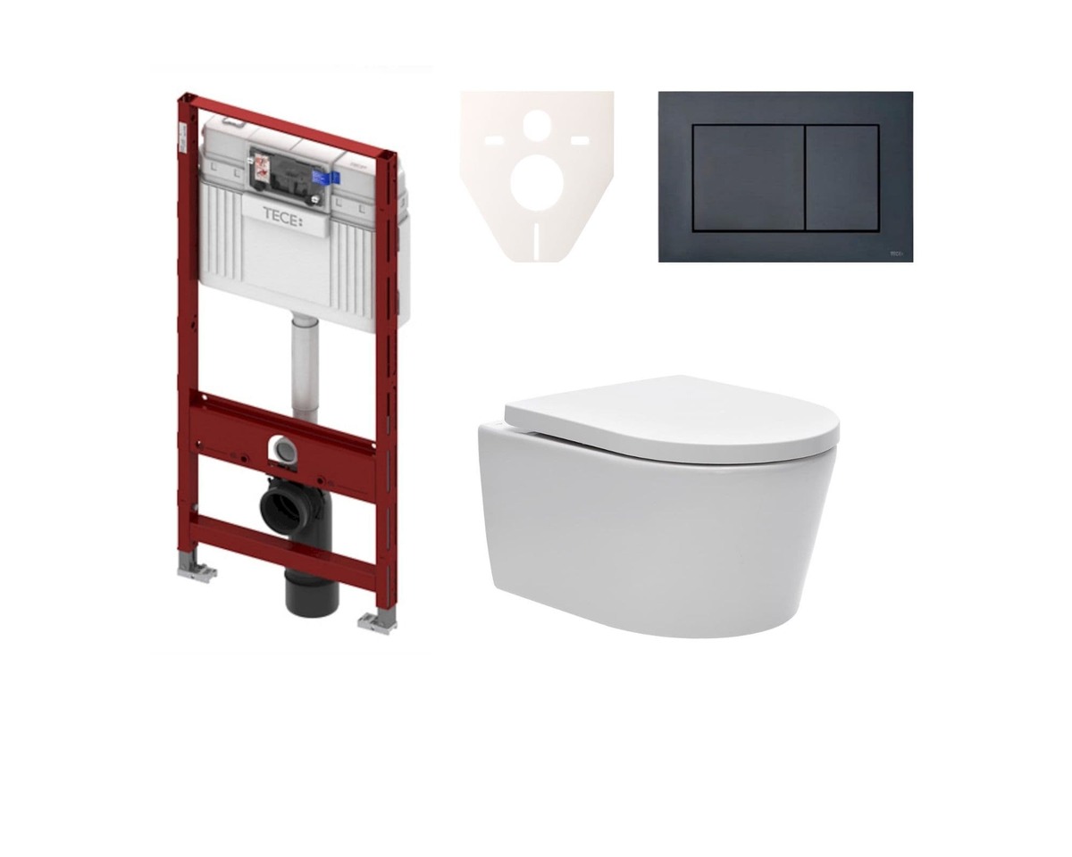 Cenově zvýhodněný závěsný WC set TECE do lehkých stěn / předstěnová montáž+ WC SAT Brevis SIKOTS3W4 SAT