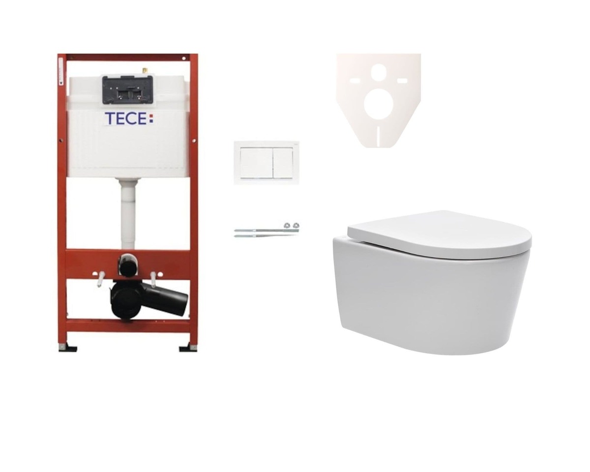 Cenově zvýhodněný závěsný WC set TECE do lehkých stěn / předstěnová montáž+ WC SAT Brevis SIKOTSW0 SAT